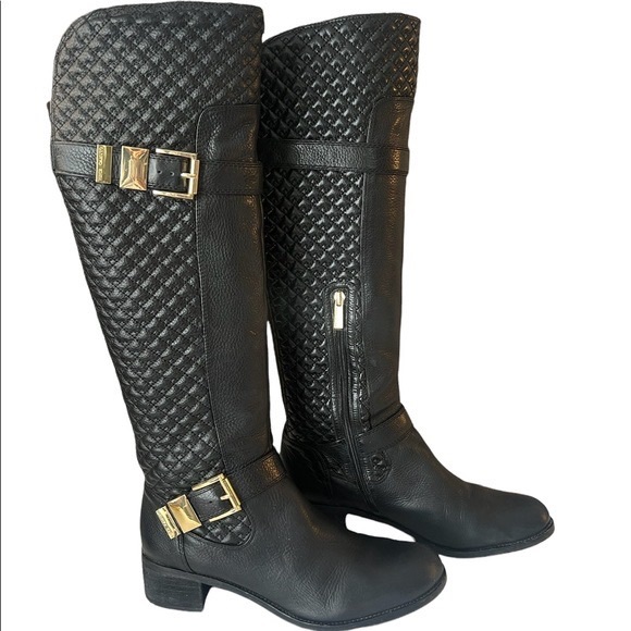 Vince Camuto | Shoes | Vince Camuto Faris Black Quilted Tall Boots ...